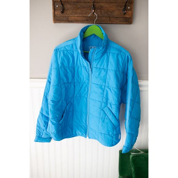 Free People Pippa Packable Puffer Jacket Small Blue - Picture 2 of 4